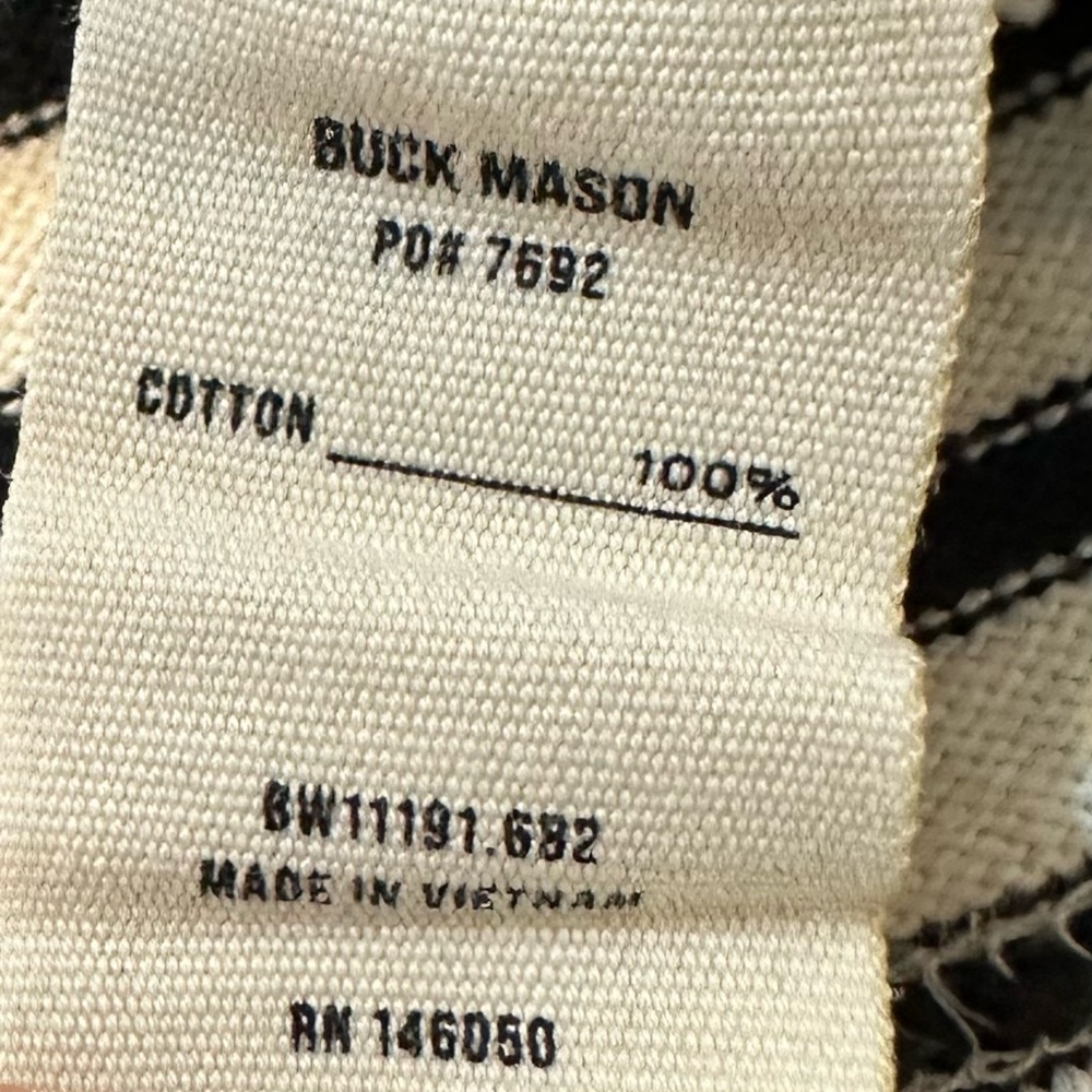 Buck Mason Striped Long Sleeve Tee Size Small - Picture 3 of 12
